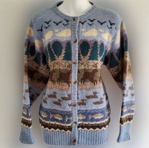 Orvis VTG 100% Wool Button Down Cardigan